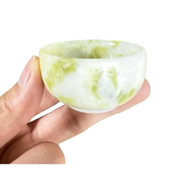 Cauliflower Jade Bowl Natural Crystal - Picture 1 of 5